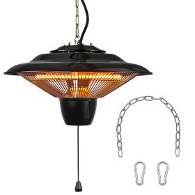 1Pc 1500W Outdoor Hanging Patio Heater Ultra-Quiet Electric Heating Lamp IP23 Waterproof 2 Heating Levels Overheating Protection Ceiling Mounted Outdo
