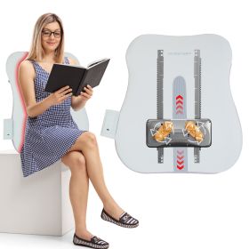 1 Set  Shiatsu Back Massager 3D Deep Tissue Kneading Massage Pillow Cordless USB Rechargeable With 3 Massaging Modes 2 Heating Levels 10Mins Auto-Off