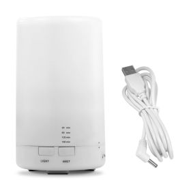 1Pc Mini Cool Mist Humidifier Ultrasonic Aroma Essential Oil Diffuser With 7 Color LED Lights 4 Timer Settings For Office Home Room Vehicle Study Yoga