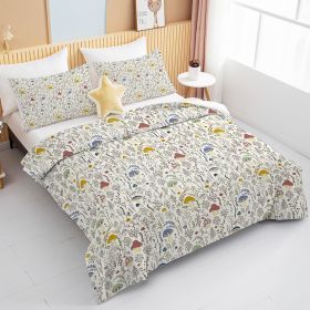 3 Pieces Mushroom Decoration Comforter Set Soft Bedding Set For Home Bedroom Decor Twin Full Queen King Size