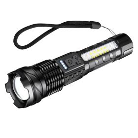Rechargeable LED Flashlight Tactical Torch Police Super Bright Work Light Camping Lamp 3 Lighting Modes  USB Charging