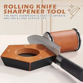 Rolling Knife Sharpener Kit 5 Magnetic Angles 12 Degrees, 15 Degrees, 17 Degrees, 19 Degrees, 22 Degrees. Professional Rolling Knife Sharpening Tool P