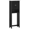 Over-the-Toilet Storage BERG Black 23.6"x10.6"x64.8" Solid Wood