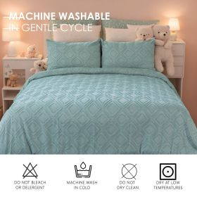 Bohemian Style Quilt Cover Set, Cut Flower Quilt Cover,  Tufted Quilt Cover Three-piece Set, One Quilt Cover And Two Pillowcases,  Washable And Machin (Option: 229cmX229cm)