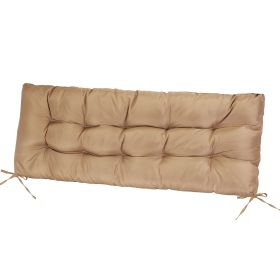1Pc Bench Seat Cushion For Indoor Outdoor Furniture Water-Resistant Or Non-Water-Resistant Options 8CM Or 10CM 51.18 X 19.68IN For Garden Patio Balcon (Option: Waterproof 8CM Khaki)