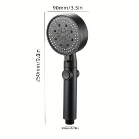 1pc, RV Handheld Shower Head Holder, Punch Free Adjustable Shower Wand Holder With Universal Wall Hook Bracket, Hand Held Shower Head Holder Bracket (Color: Black)