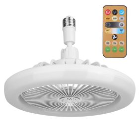 White-Grey Options -- 1Pc Ceiling Fan With Lights Remote Control 9.44in E27 Socket Fanlight With Dimmable Dimming Light Color Brightness 3 Fan Speed T (Color: White)